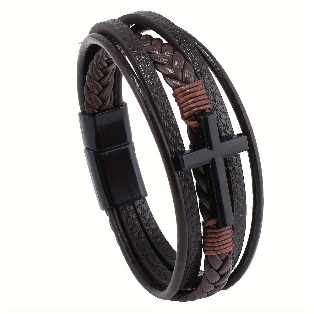 Bracciale in Pelle Spirituale - Per l'Uomo Moderno