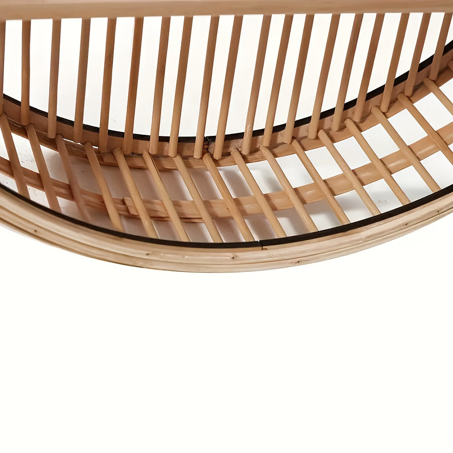 Mensola da Parete in Bambù Fatta a Mano - Design Rotondo Unico per una Stoccaggio Elegante