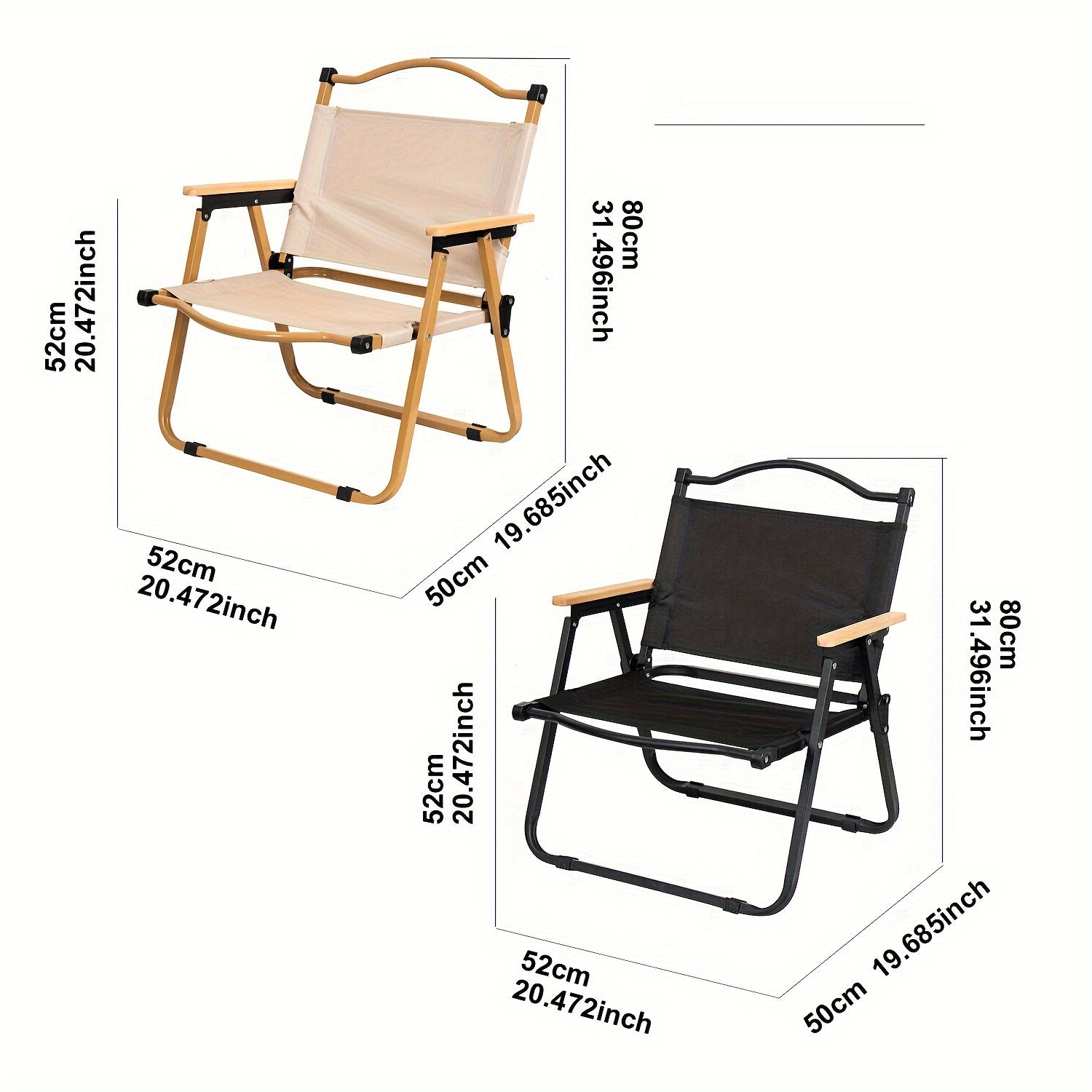 Sedia da Campeggio Pieghevole e Portatile – Struttura in Alluminio Robusta e Sede Confortevole