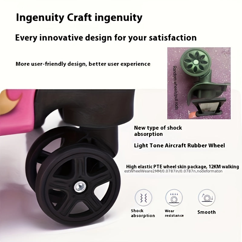 Carinissima Valigia per Bambini con Design a Anatra – Ideale per Bambini, 16.5 Pollici con Ruote Silenziose