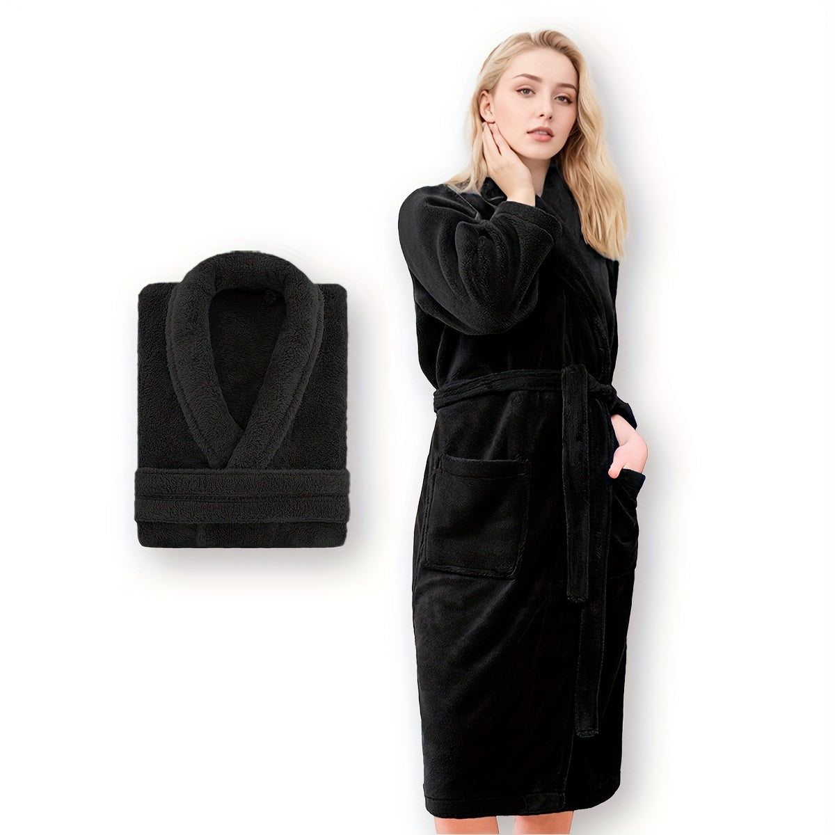 Accappatoio Unisex in Fleece Corallo – Ultra Morbido e Caldo per il Tuo Comfort