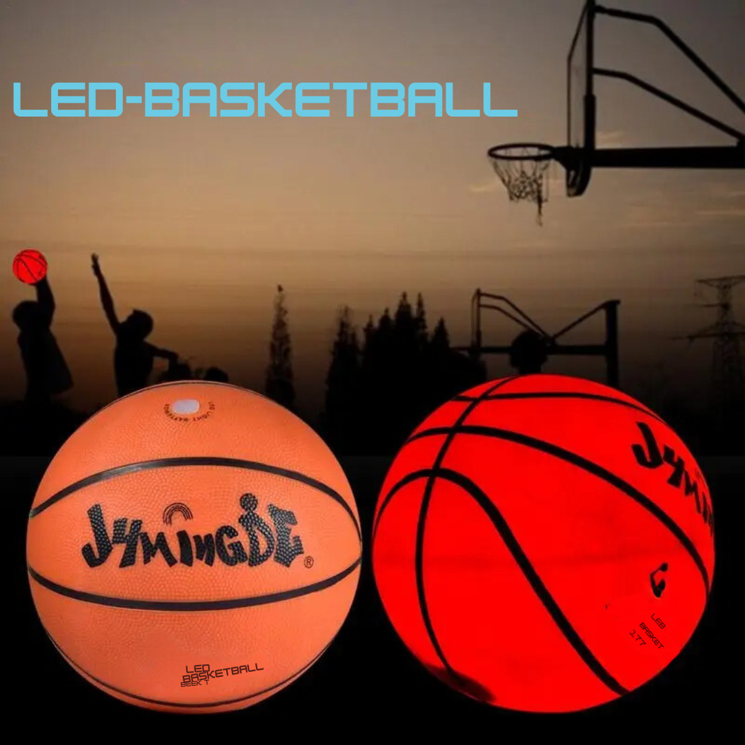GlowBasket Pallone da Basket LED - Gioca al Buio, Brilla nella Luce