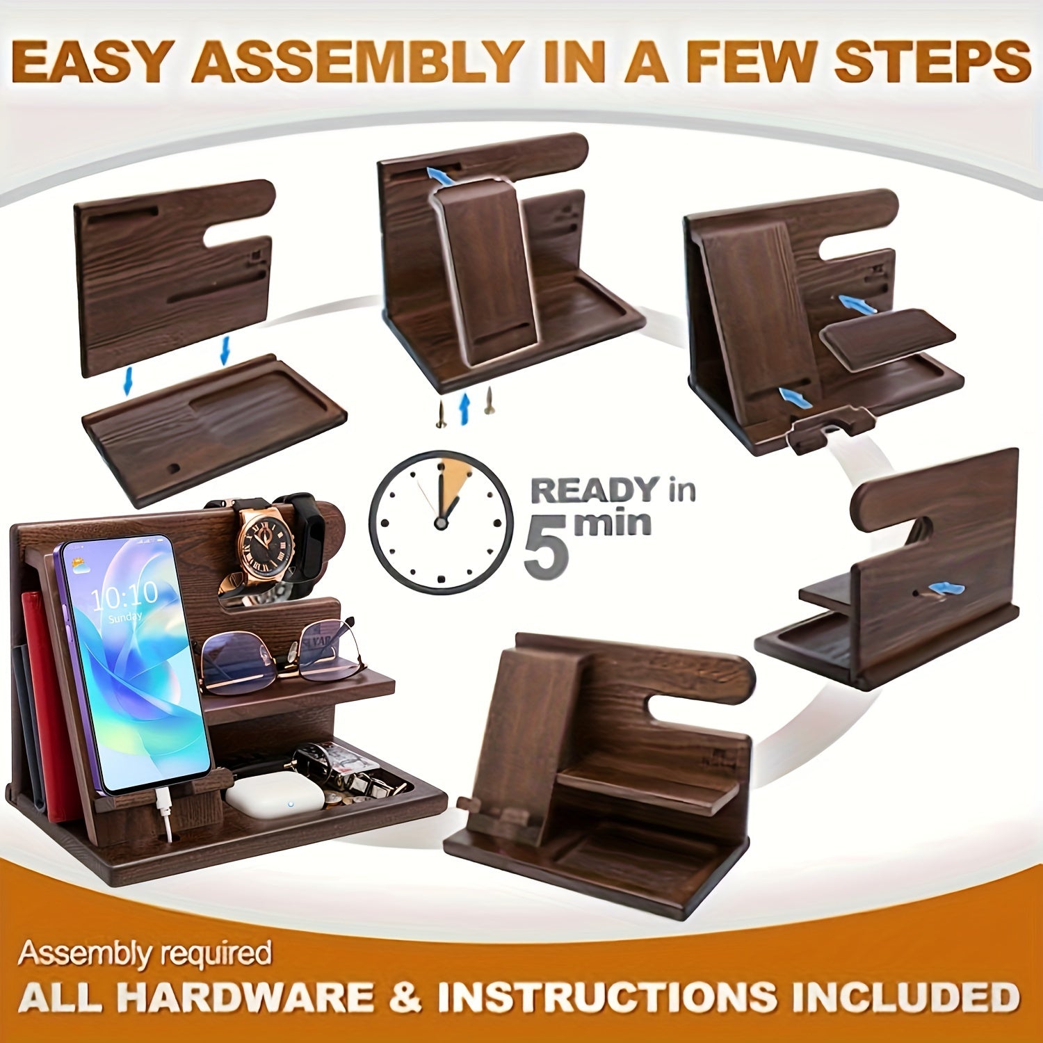 Supporto per la conservazione in legno elegante – Per uno spazio organizzato