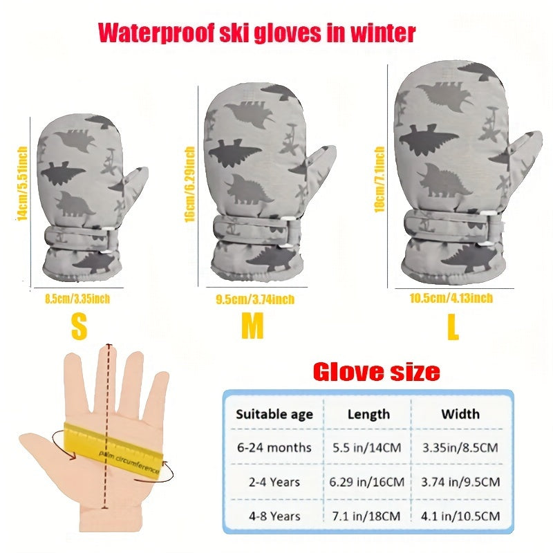 Guanti Invernali Dino per Bambini - Per Avventure Calde nella Neve