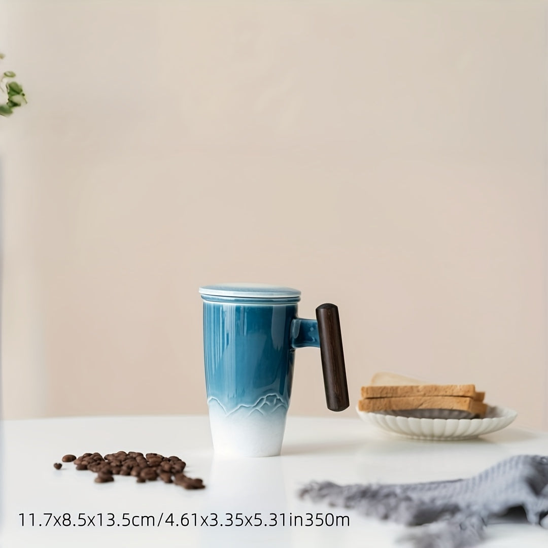 Tazza da Tè in Ceramica Fatta a Mano con Filtro – Design Autentico e Uso Pratico