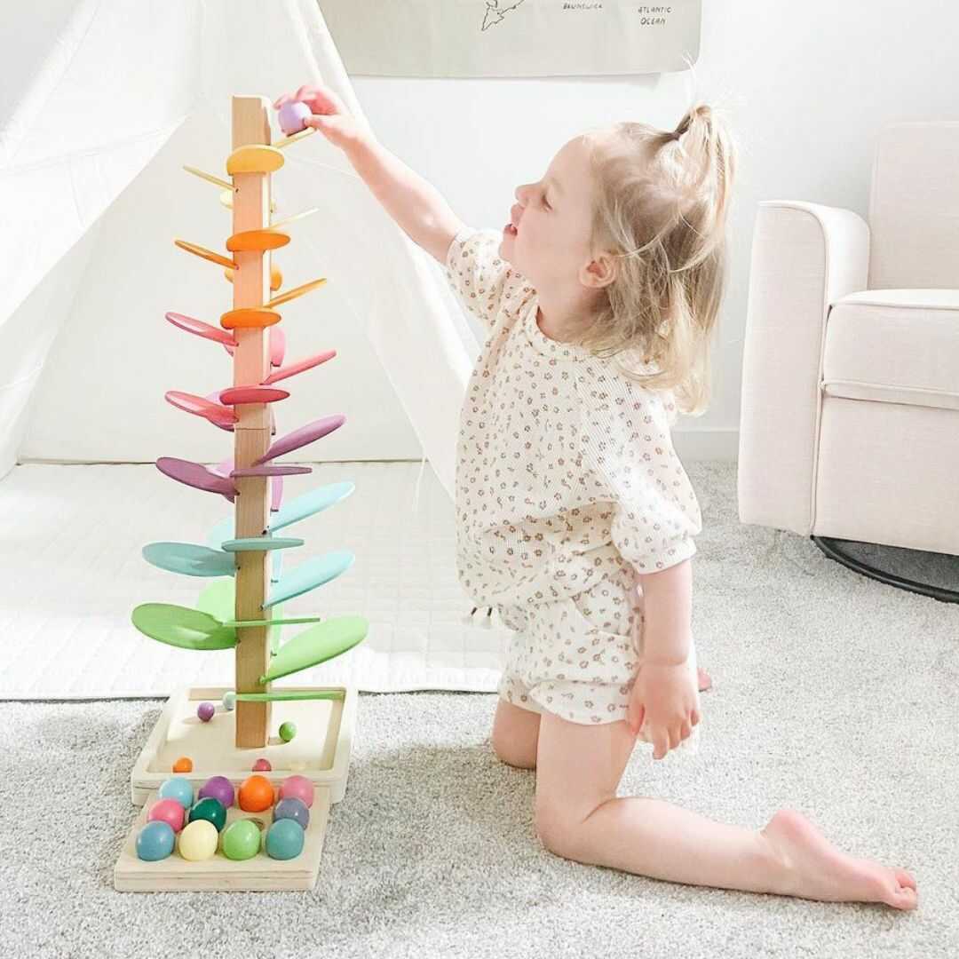 Gioco in Legno Albero Arcobaleno – Divertimento Educativo e Naturale