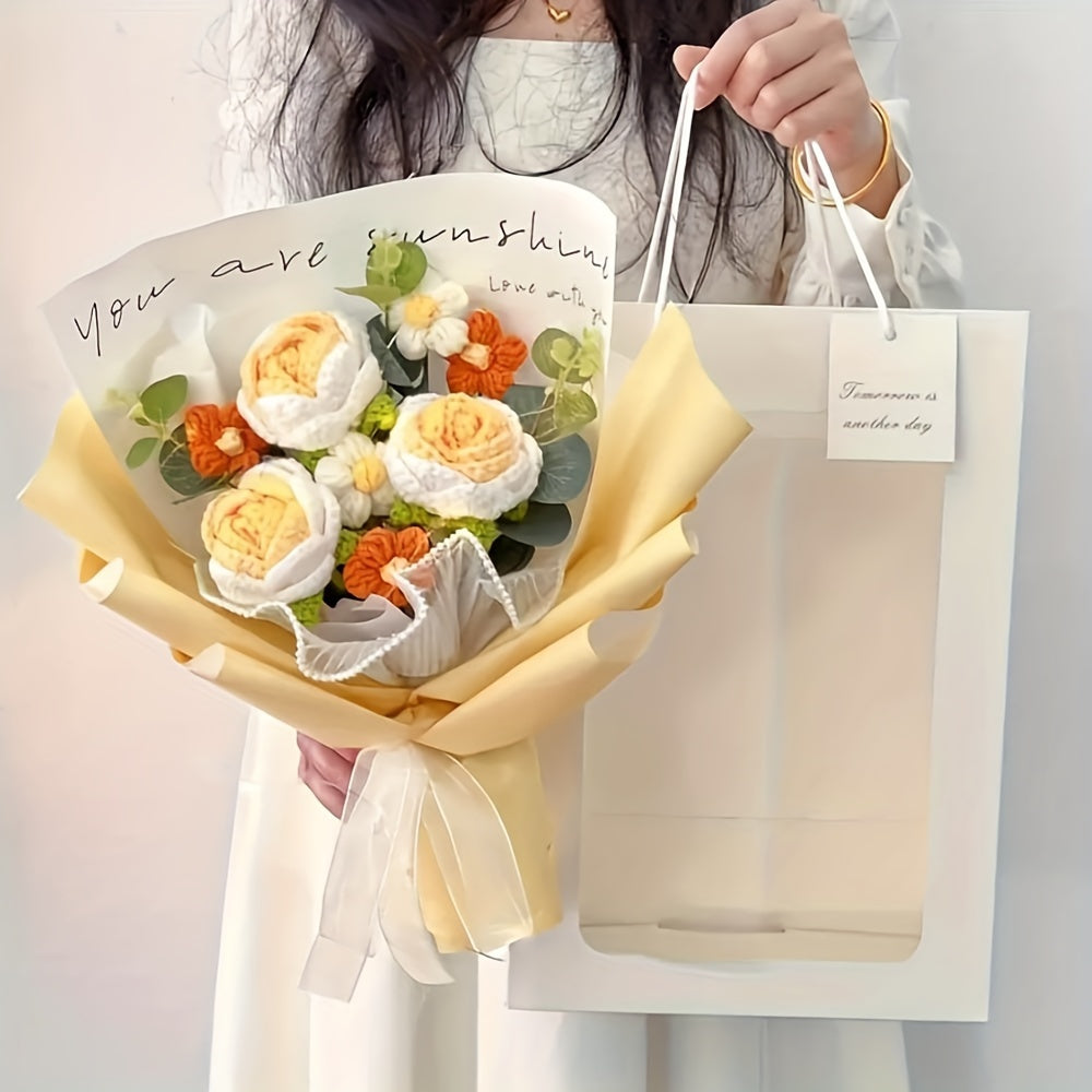 Bouquet di Fiori All'Uncinetto Fatto a Mano – Il Regalo Perfetto per la Festa della Mamma