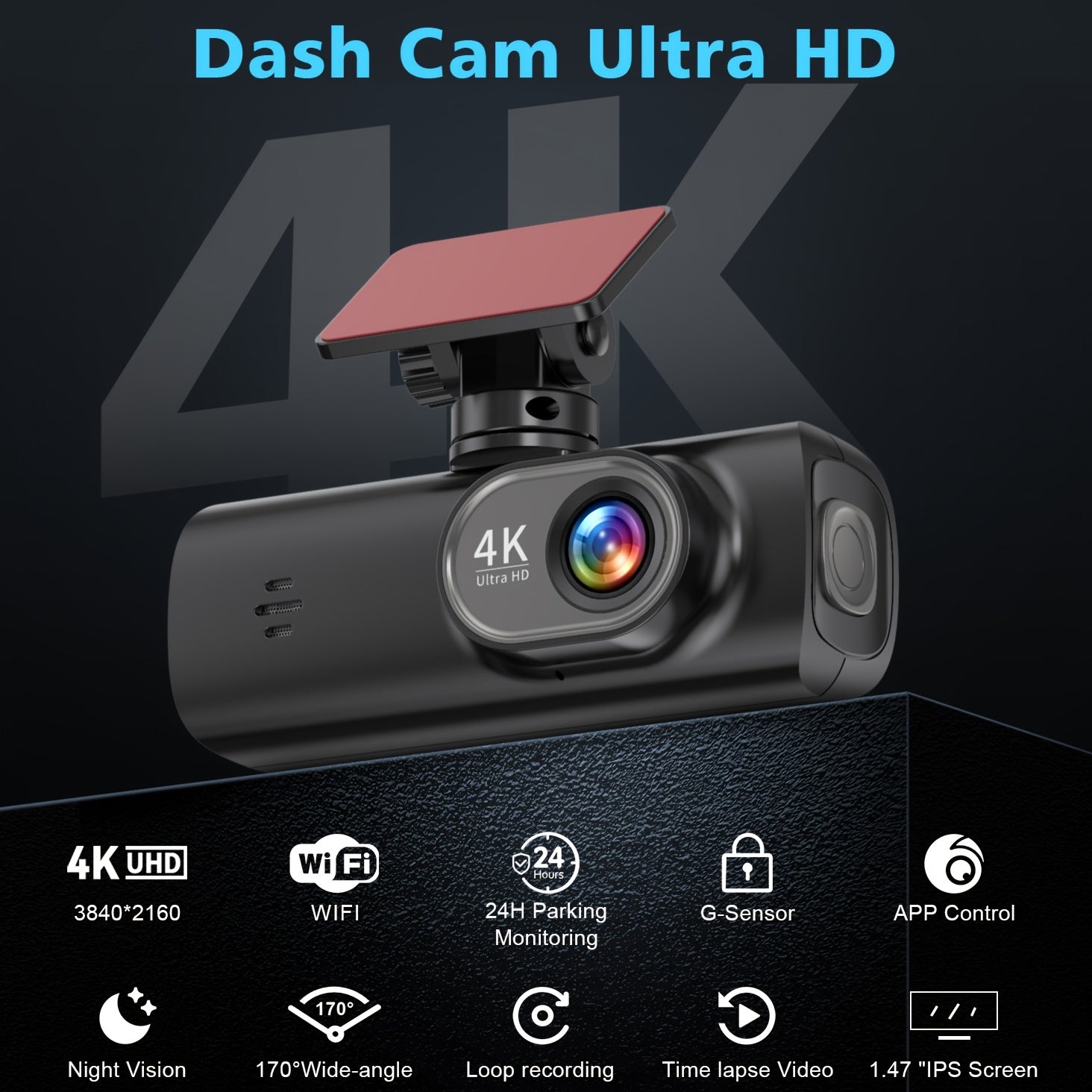 Dashcam 4K Ultra – Sicurezza Intelligente e Immagini Nitide in Ogni Viaggio