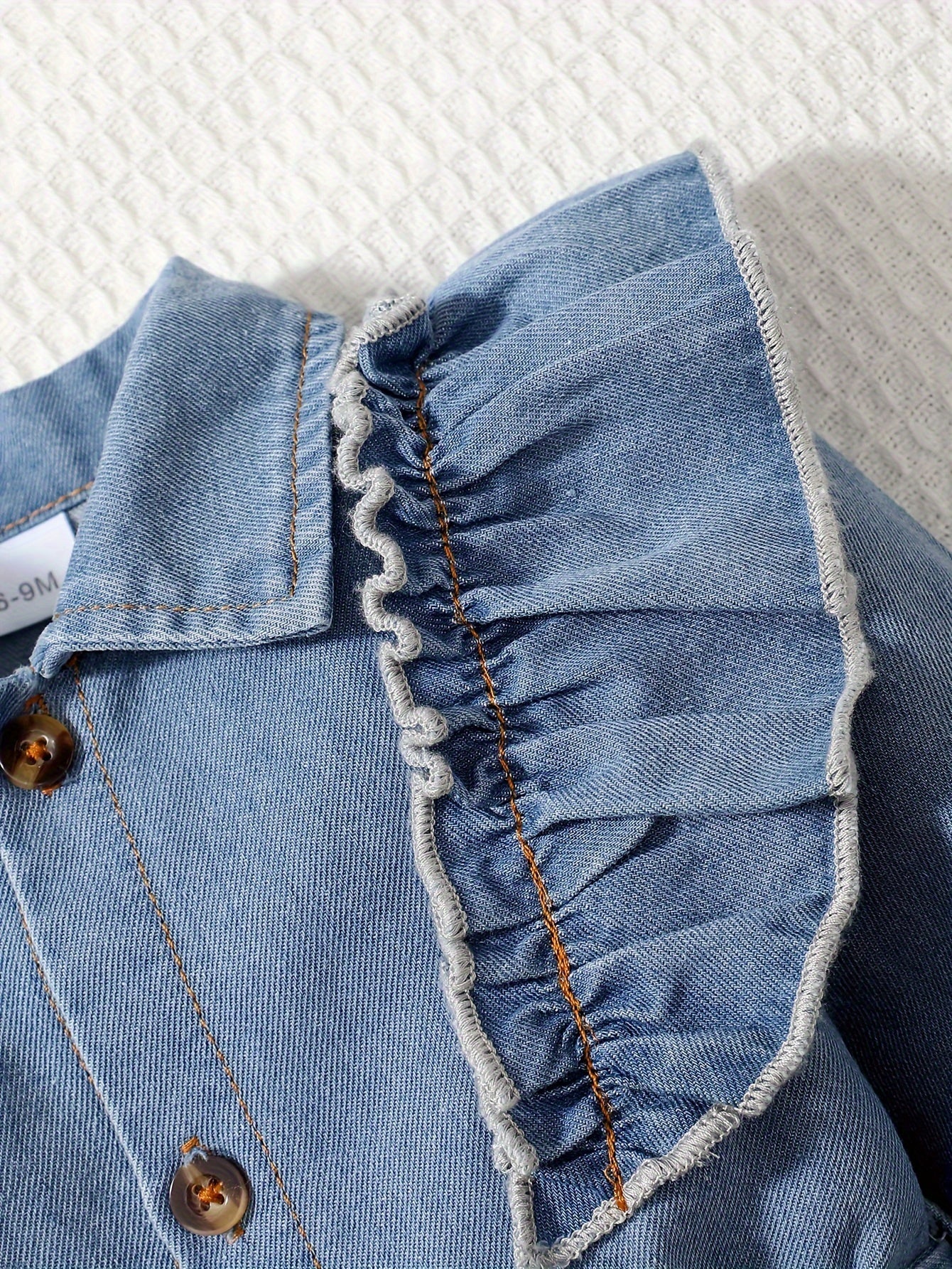 Body in Denim con Rouches per Bambini – Rouches Giocose e Dettagli Audaci