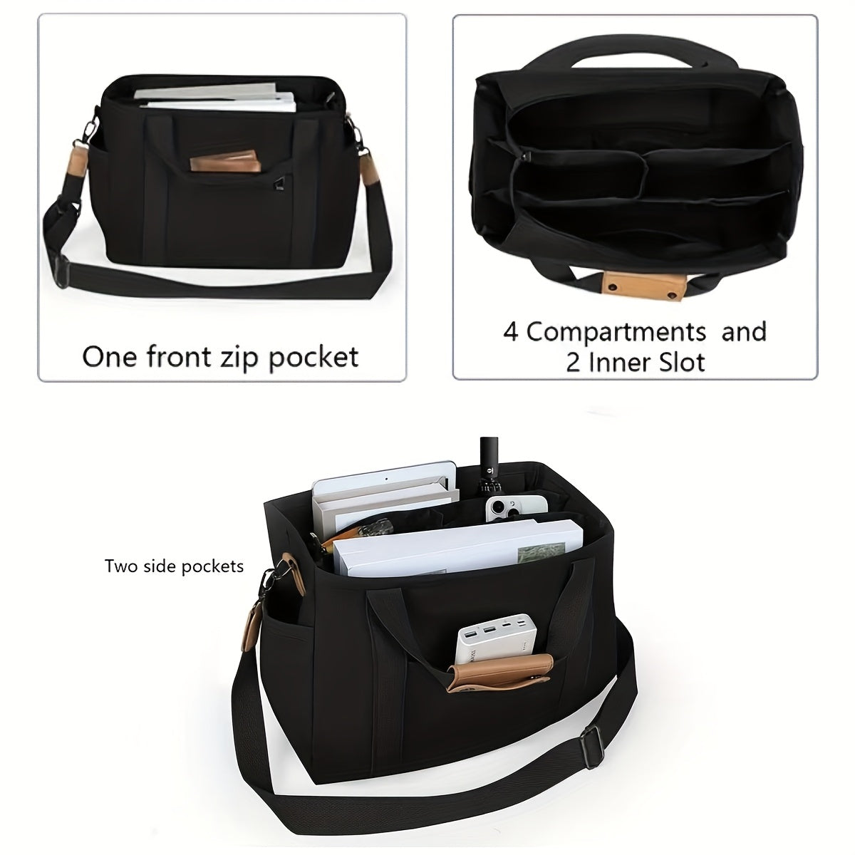 ComfortCarry Borsa Tote Donna – Leggera con Cinghia Rimovibile e Ampio Spazio di Archiviazione