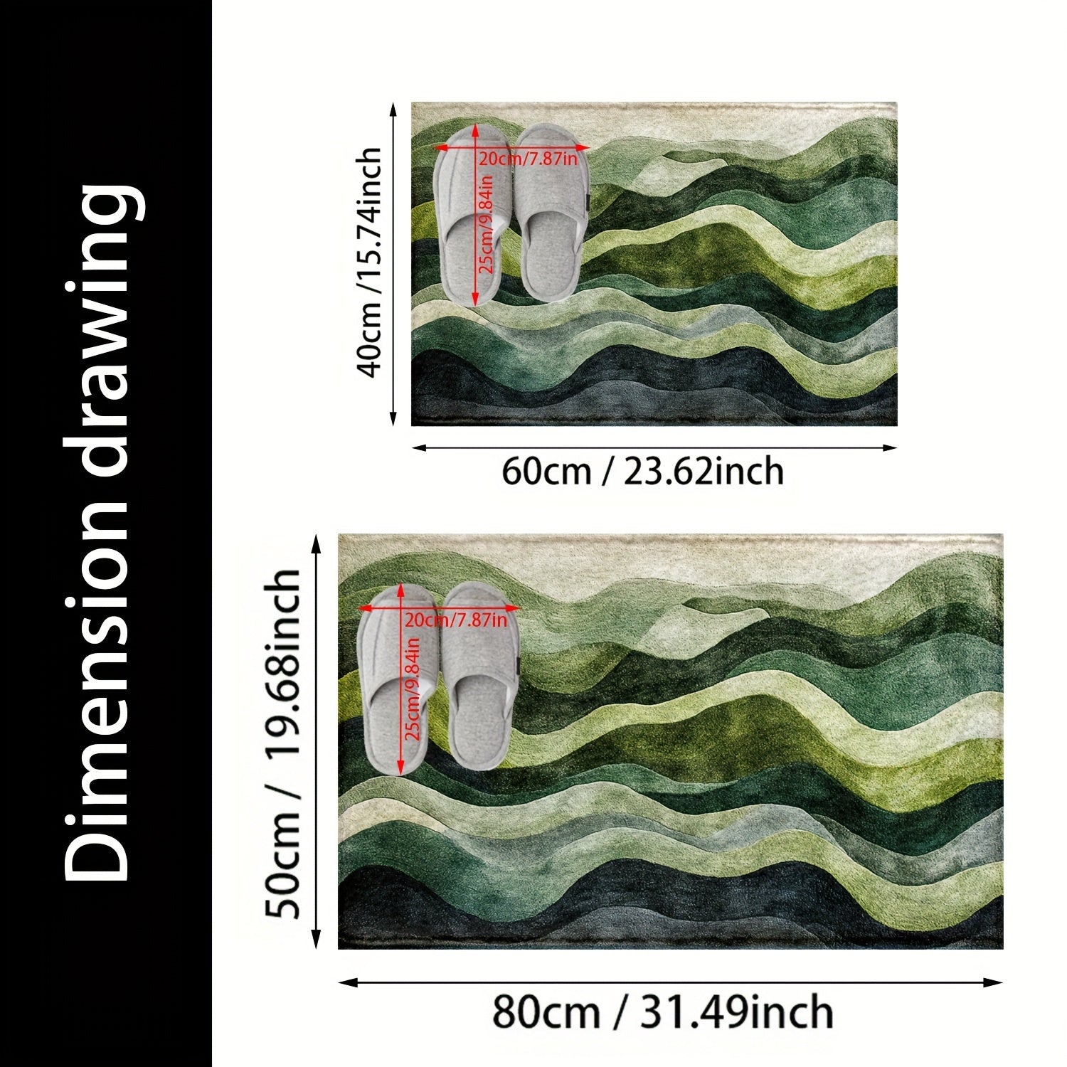 Tappetino da Bagno Geometrico – Perfetto per Bagno o Ingresso