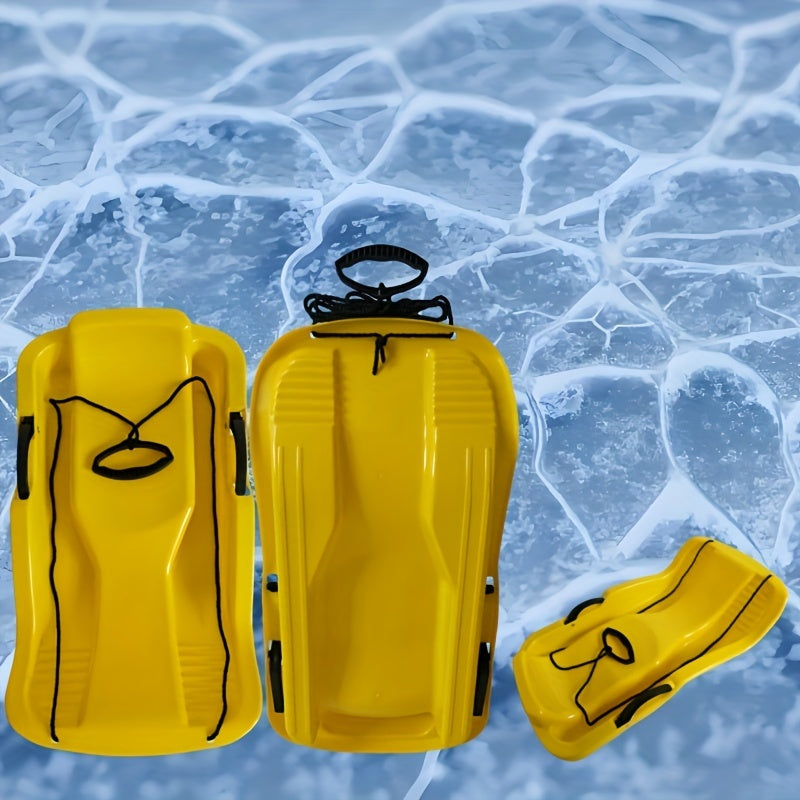 Sledino da Sci Versatile con Freno – Perfetto per Neve, Erba e Ghiaccio, Inclusa Corda di Traino