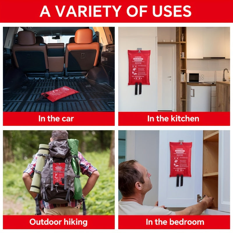 Coperta Antincendio per Famiglie e Aziende – Coperta Antincendio Ignifuga per Cucina, Ufficio e Auto