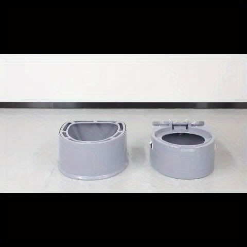 Toilette Portatile Grigia in PVC - Confortevole e Pratica per Campeggio e Uso di Emergenza