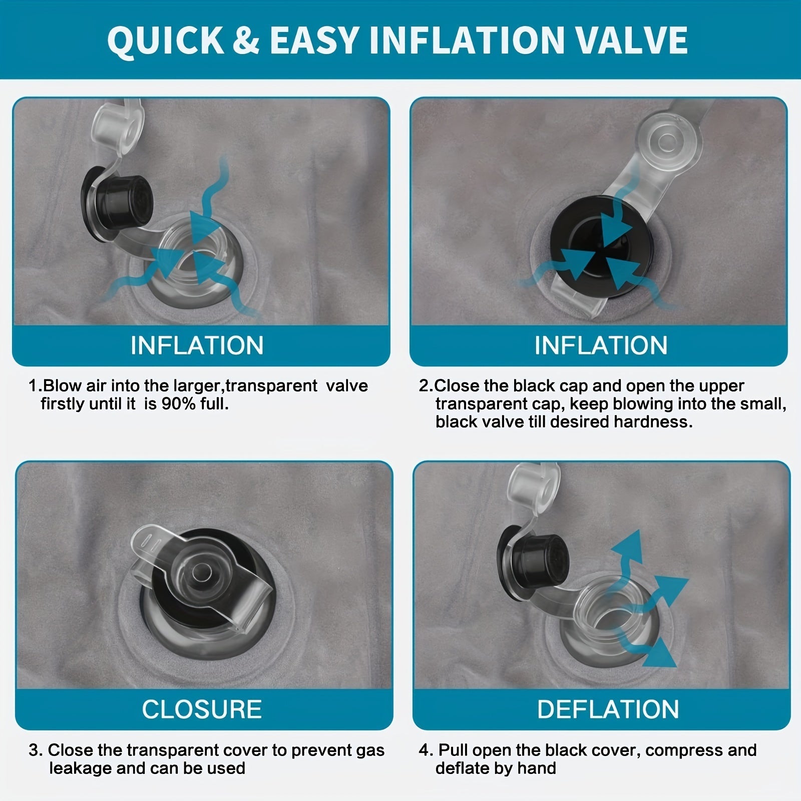 Cuscino Sostenitore per Gambe Gonfiabile - Per Migliorare la Circolazione, Ideale per Dormire