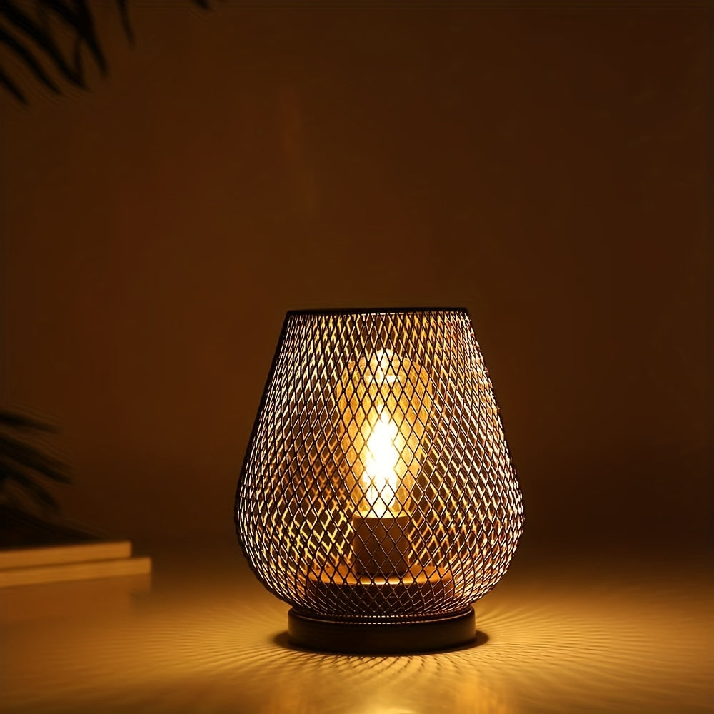 Set di Lampade da Tavolo RusticMesh – Stile Industriale e Illuminazione Atmosferica