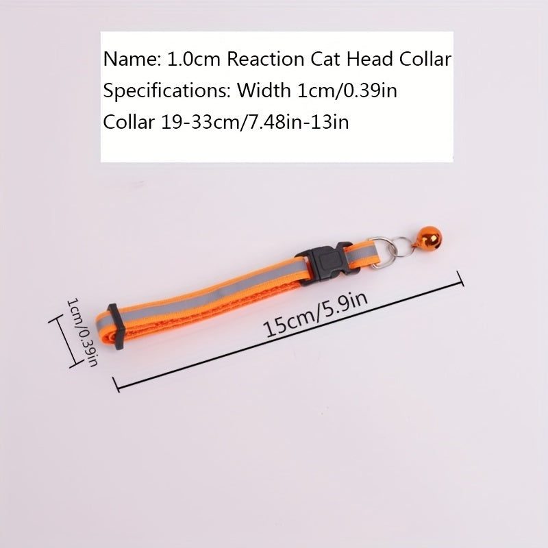 Collare Riflettente per Gatti con Supporto per AirTag e Campanella – Collare Regolabile per Visibilità Notturna