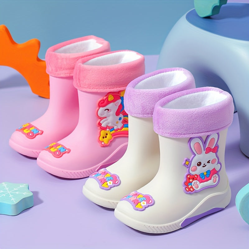 Stivali da pioggia per bambini con Cartone Esploratore Spaziale – Caldi e Impermeabili per l'Inverno