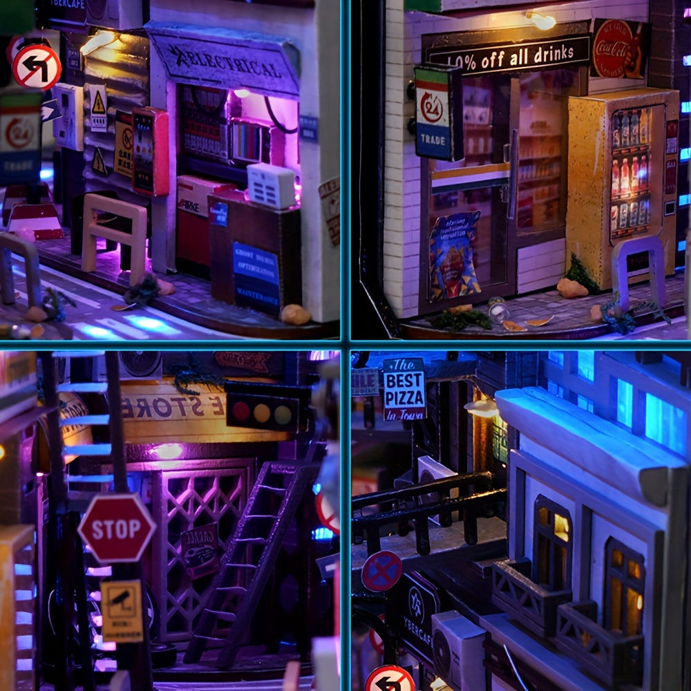 Kit Cabin DIY Cyberpunk – Modello 3D per Decorazione della Casa con Illuminazione