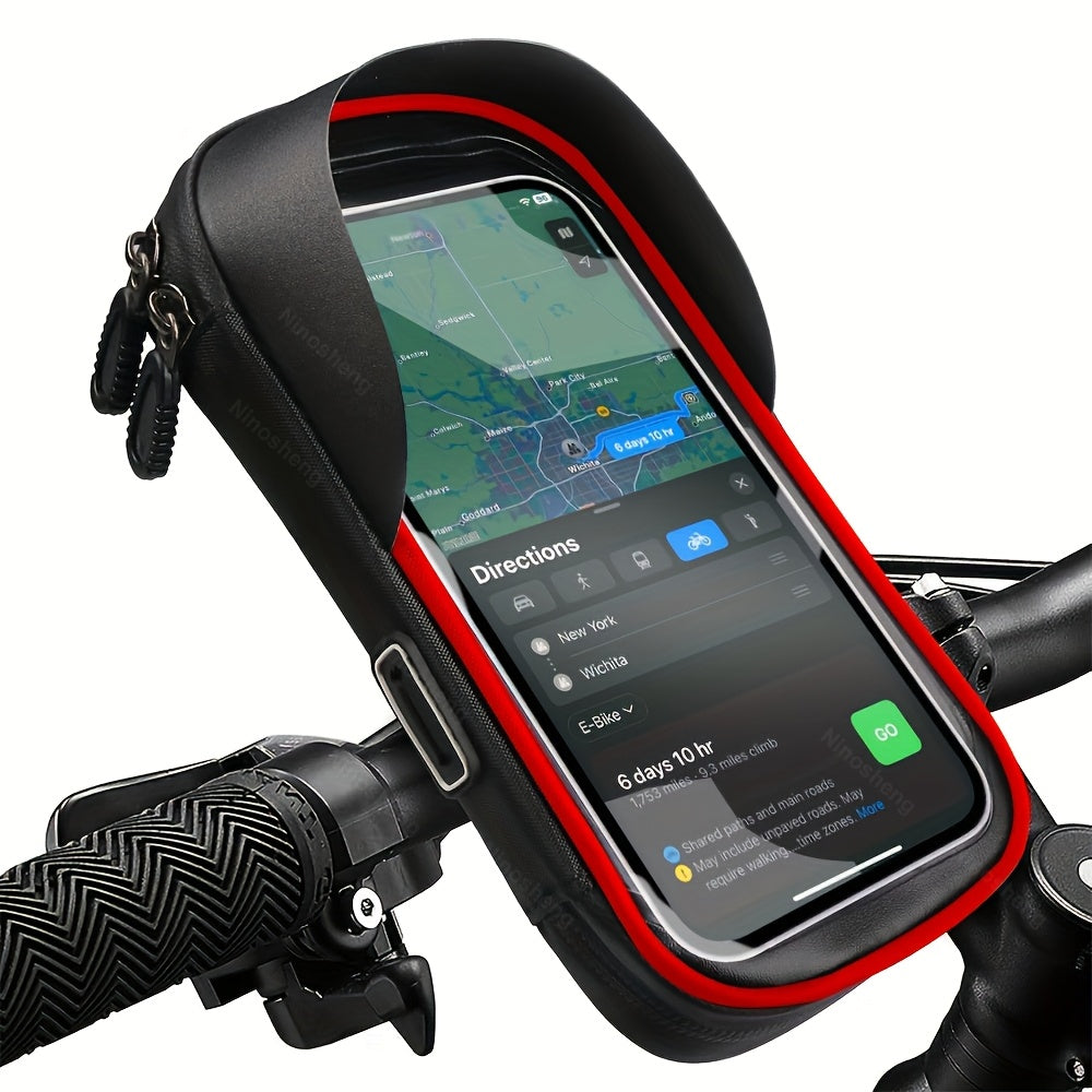 Supporto Telefono Impermeabile per Bicicletta e Moto – Borsa Manubrio con Opzione di Rotazione a 360°
