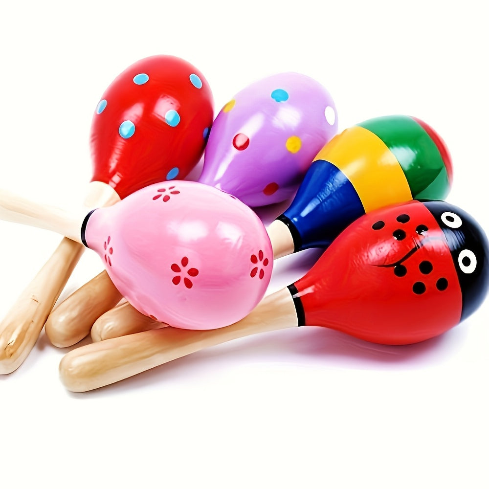 MelodyWood Maraca in Legno - Strumento Musicale Giocoso per Bambini