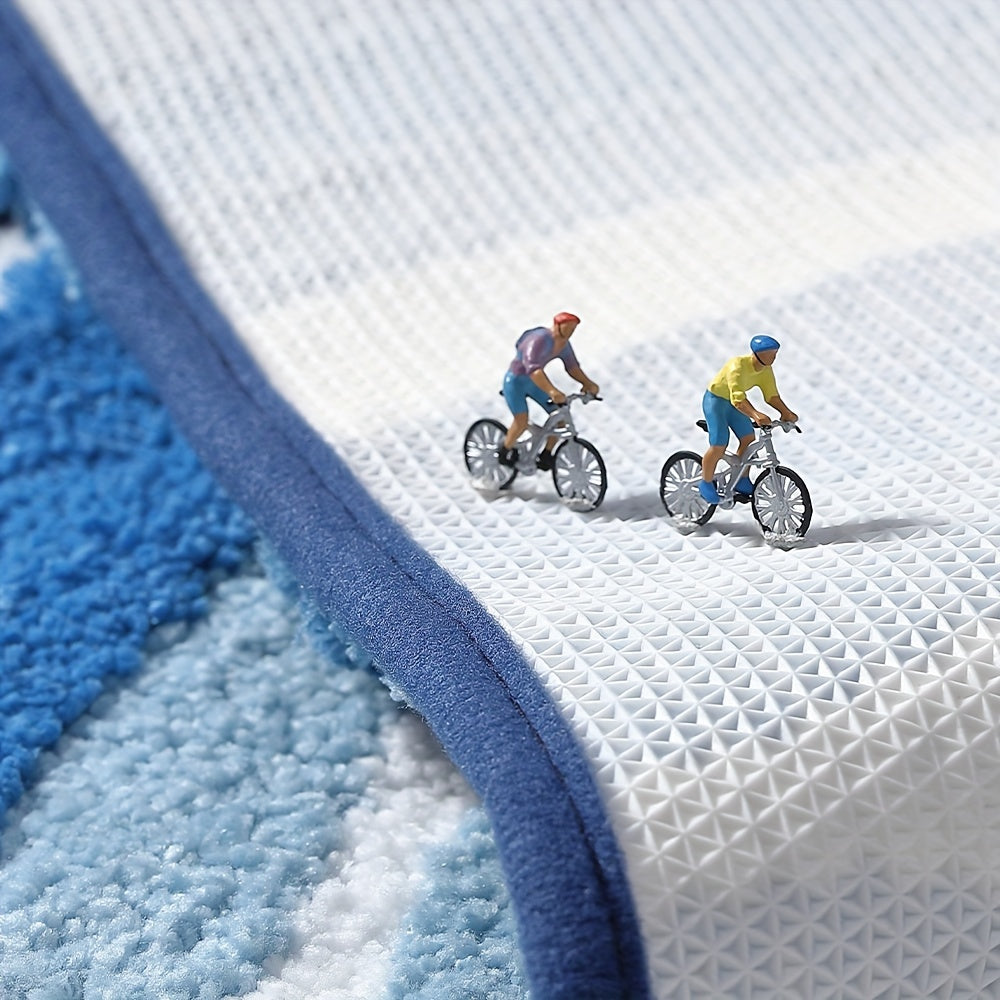 Tappeto da Bagno Geometrico – Assorbente e Morbido con Fondo Antiscivolo