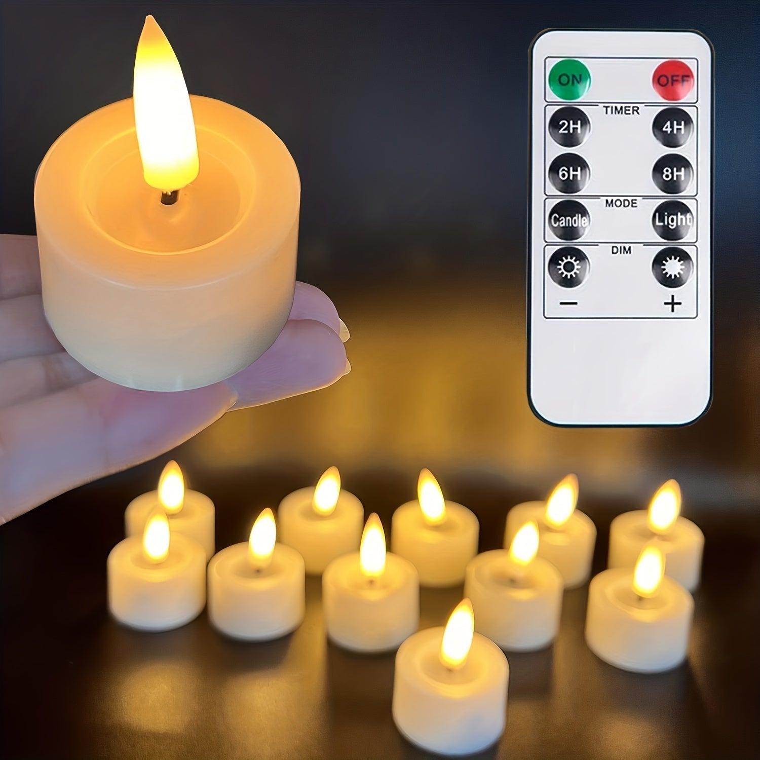 Candlelight senza fiamma Magico - Set con Telecomando e Timer Dimmabile
