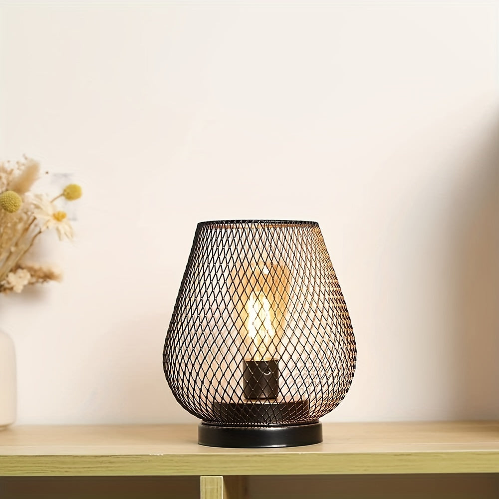 Set di Lampade da Tavolo RusticMesh – Stile Industriale e Illuminazione Atmosferica