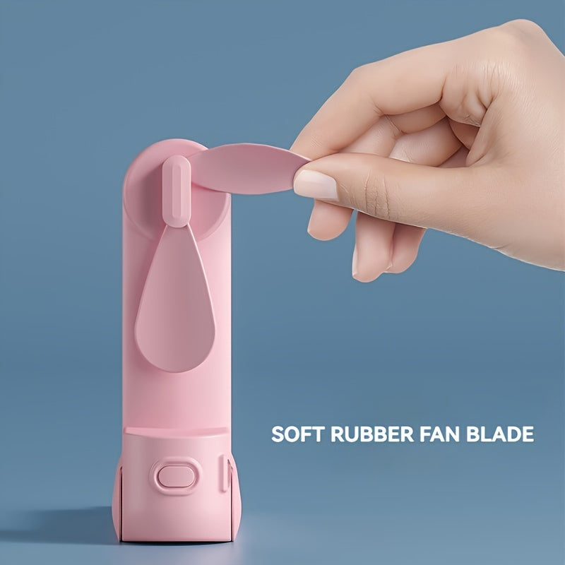 Mini Ventilatore Portatile – Ventilatore USB Ricaricabile 2-in-1 con Design a Forma di Coniglio per Viaggi e Estate