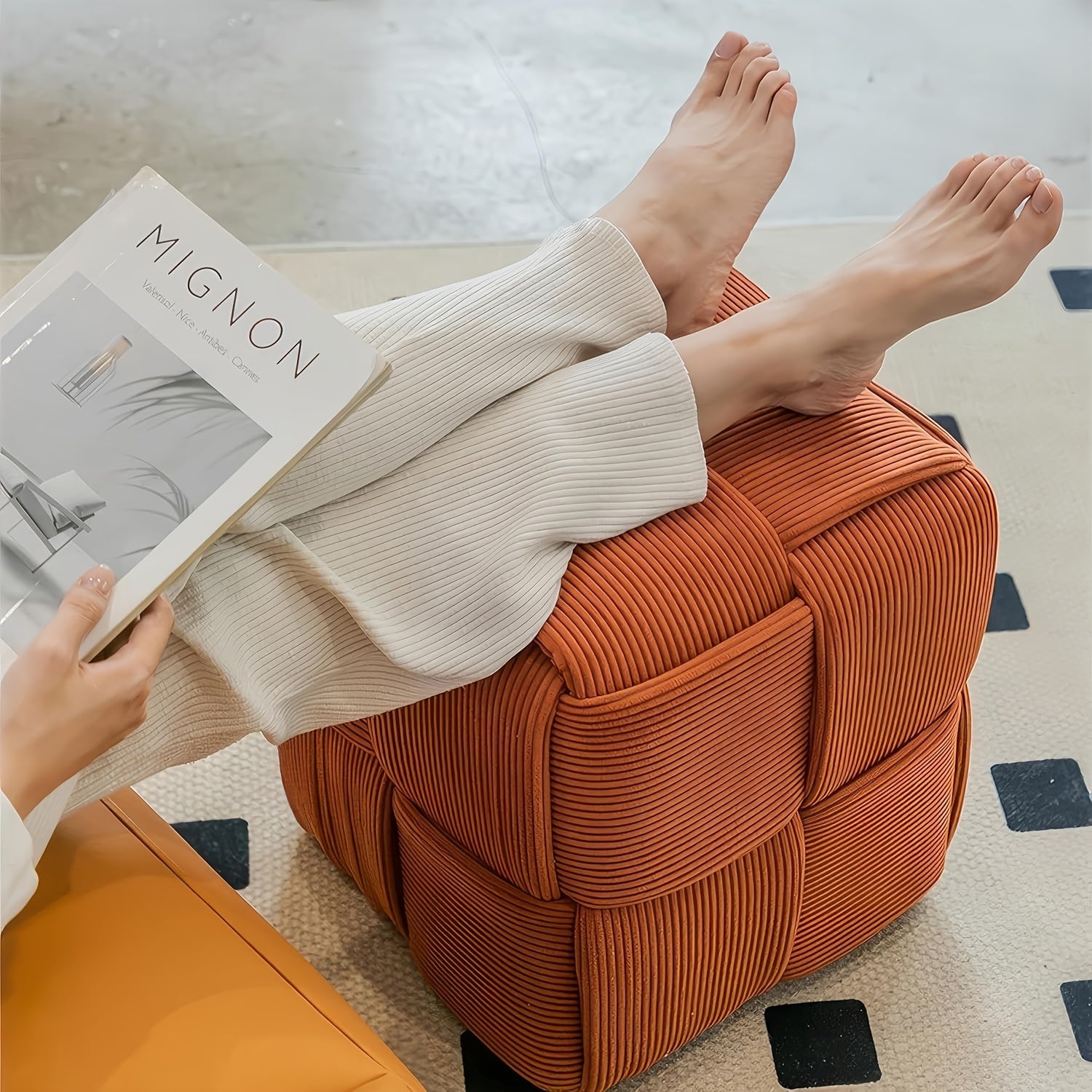 CordyCube Ottoman – Design Chic e Comfort in Uno