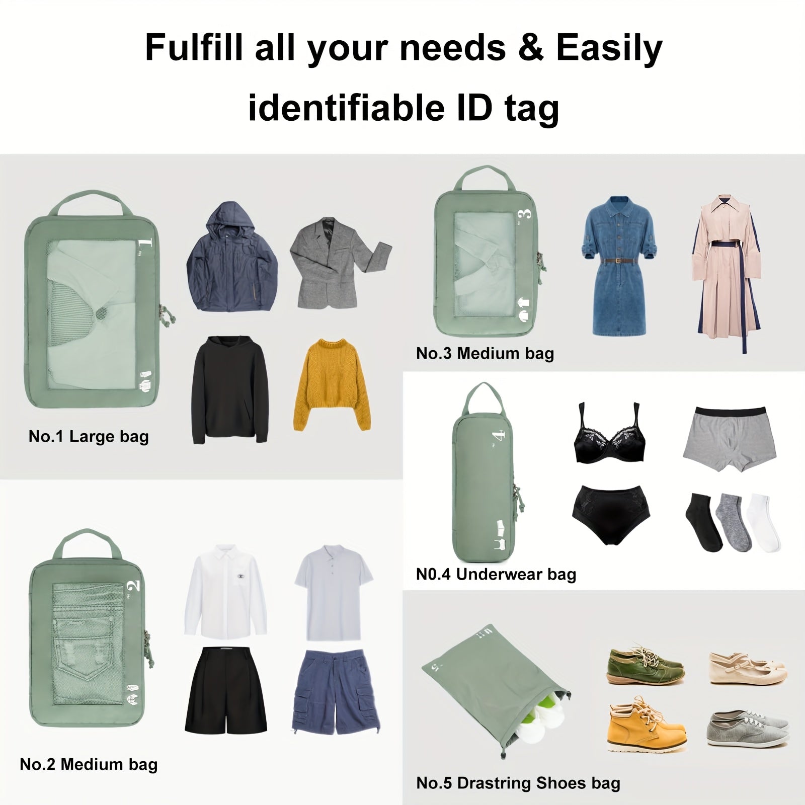 TravelSmart Set di Organizer da Viaggio Compressi – Soluzione Efficiente per i Bagagli