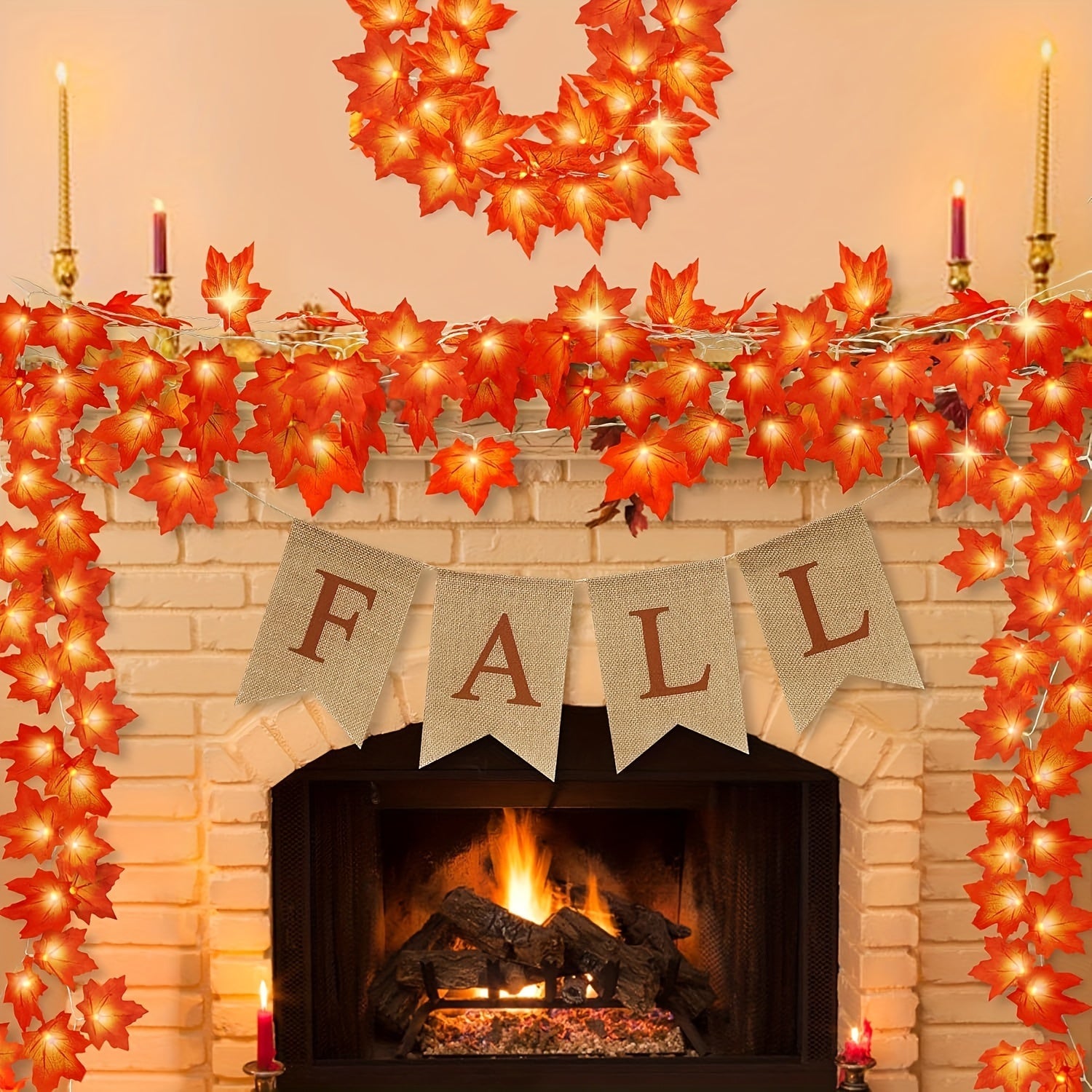 Luci a LED con Foglie – Atmosfera Calda d'Autunno per Casa e Festa