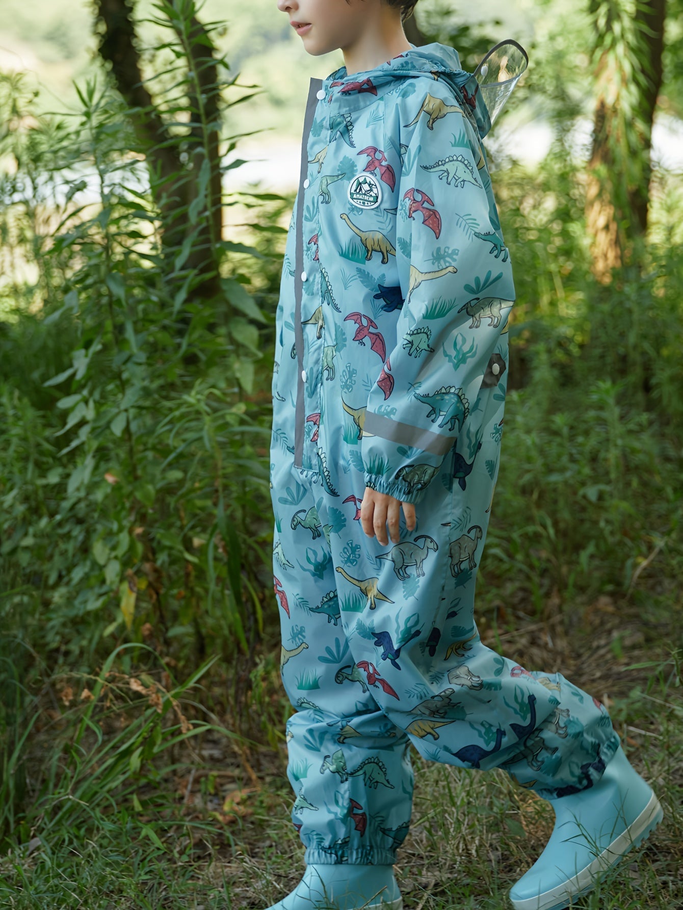 Impermeabile per Bambini con Stampa di Dinosauri – Protettivo e Confortevole per Avventure all'Aperto