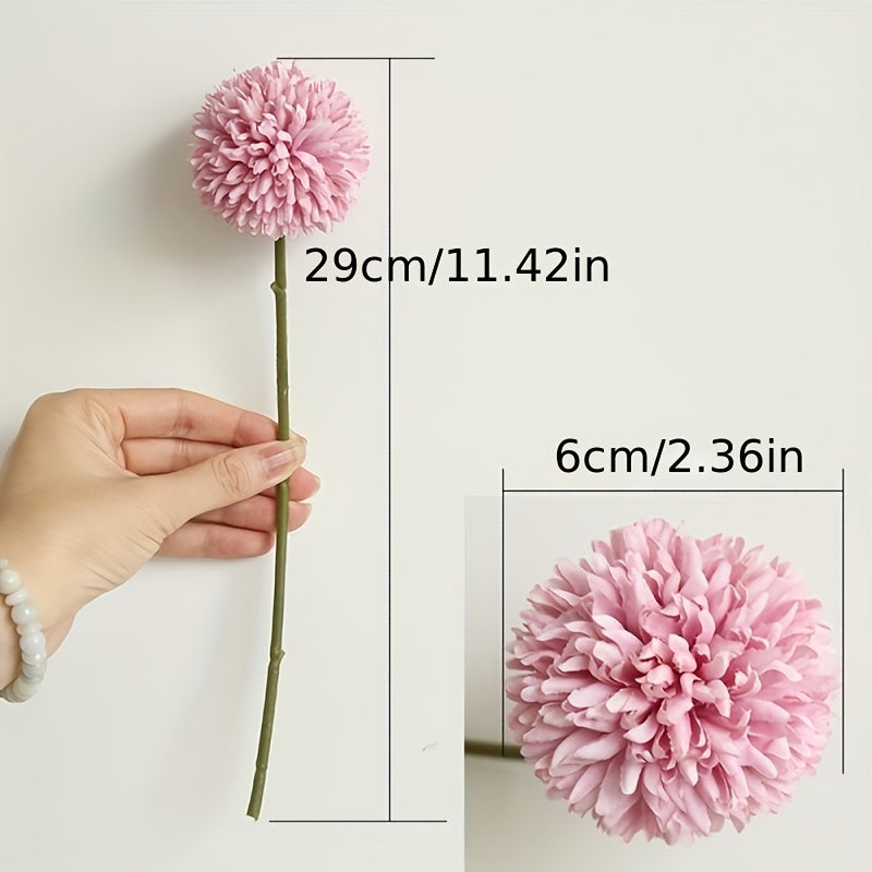 Set di 5 Fiori di Crisantemo in Plastica – Composizioni Floreali Realistiche per Matrimoni e Decorazioni per la Casa