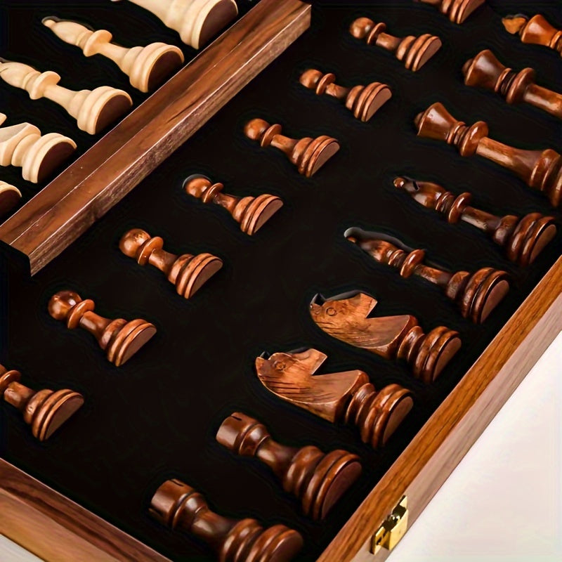 Set di Scacchi in Legno – Elegante e Durevole per Tornei di Scacchi e Serate di Gioco