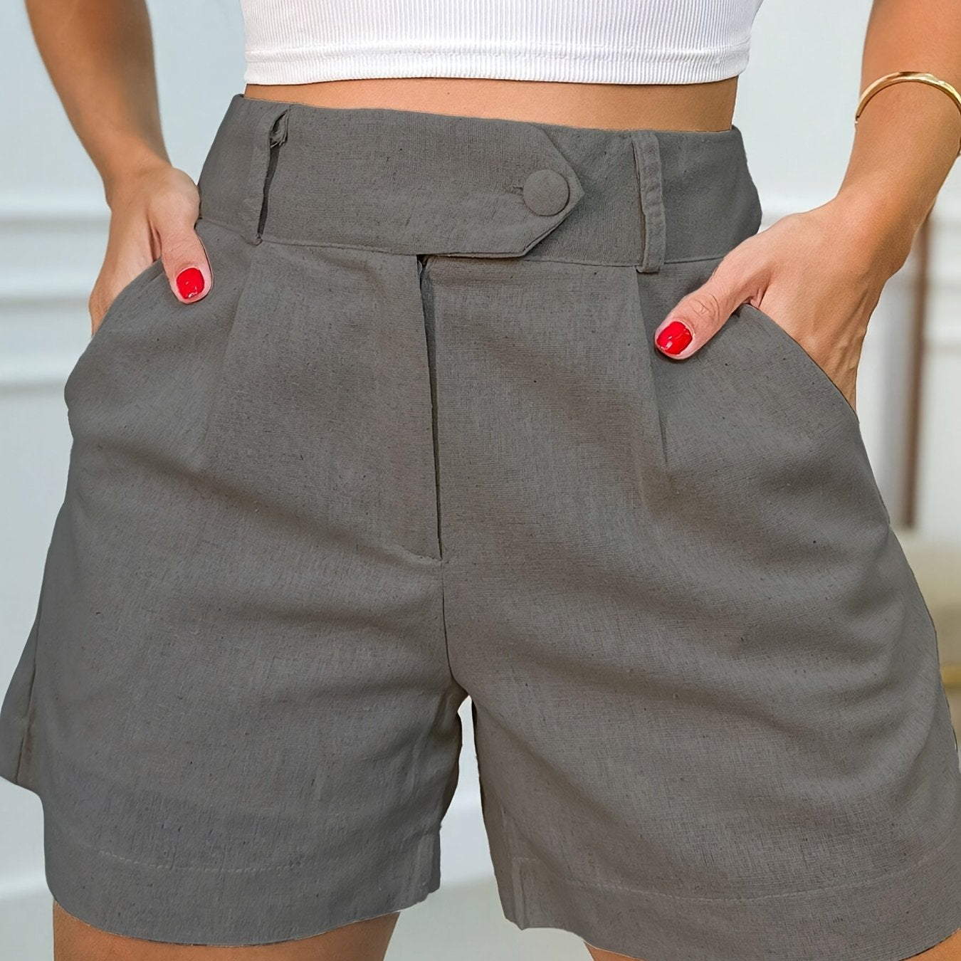 Elegante Pantaloni Corti Alta Vita – Comfort e Stile in Uno