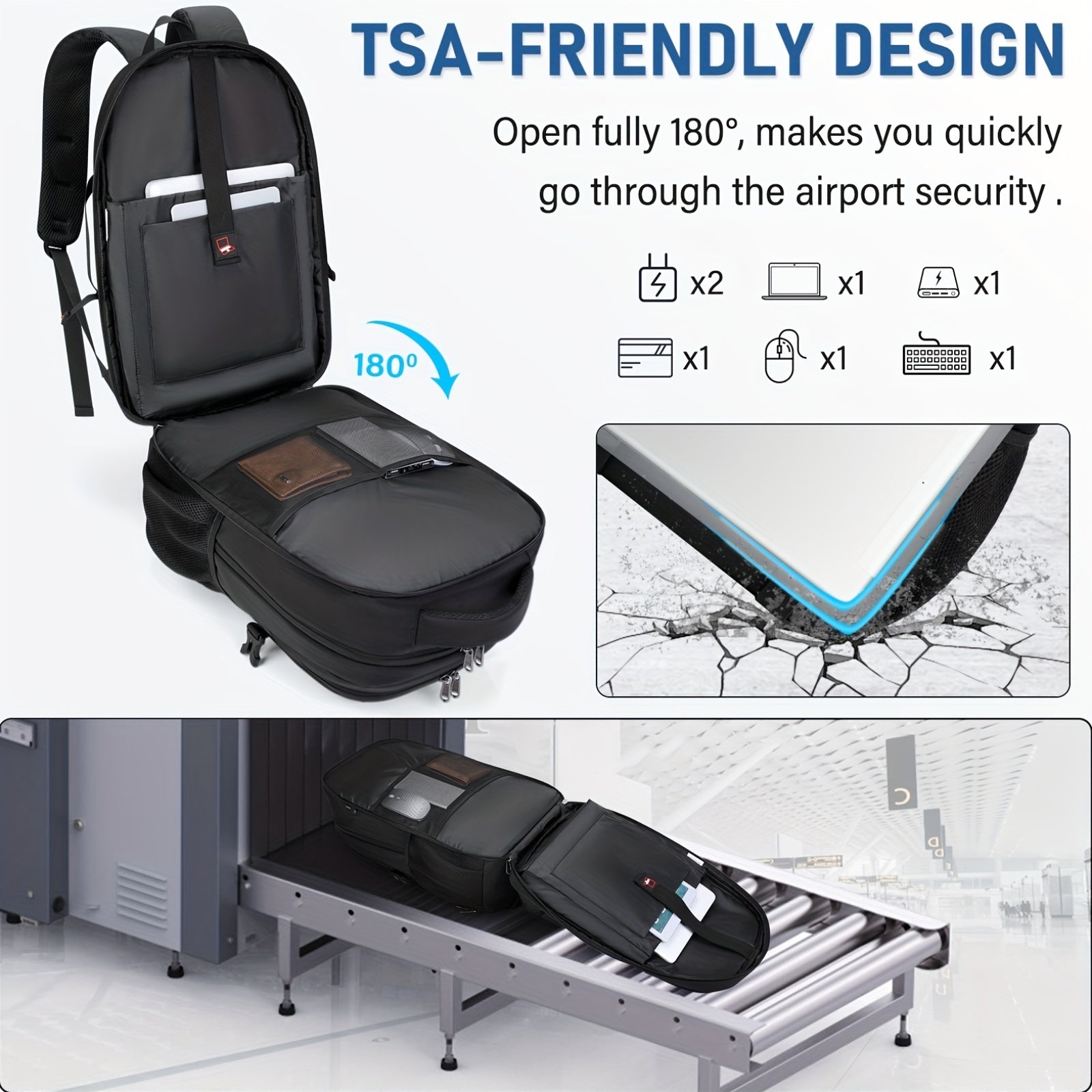 Zaino Multifunzionale - Spazioso, pratico e ideale per lavoro o viaggi