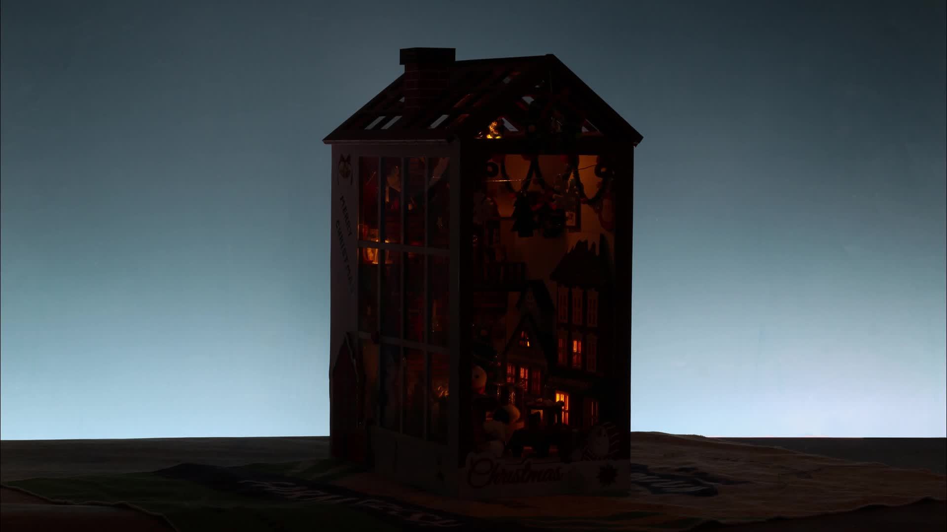 Casa di Natale Miniaturale Fai-da-Te – Set di Puzzle 3D per Decorazioni Natalizie e Festive