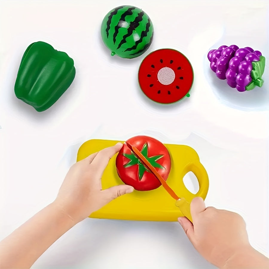 Set Educativo di Taglio con Cibo, Frutta e Verdura – Perfetto per l'Apprendimento Precoce e il Gioco di Ruolo
