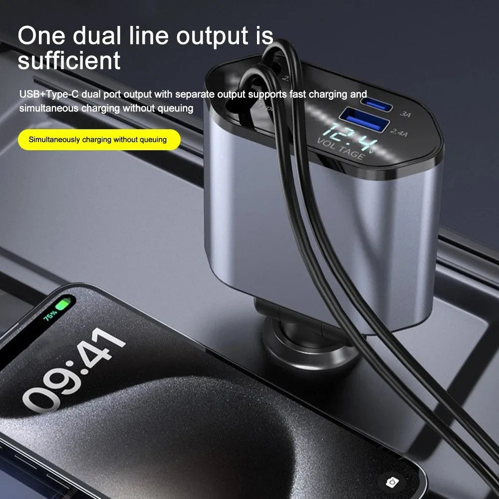 Caricatore per Auto Compatto e Pieghevole – Pratico ed Efficiente