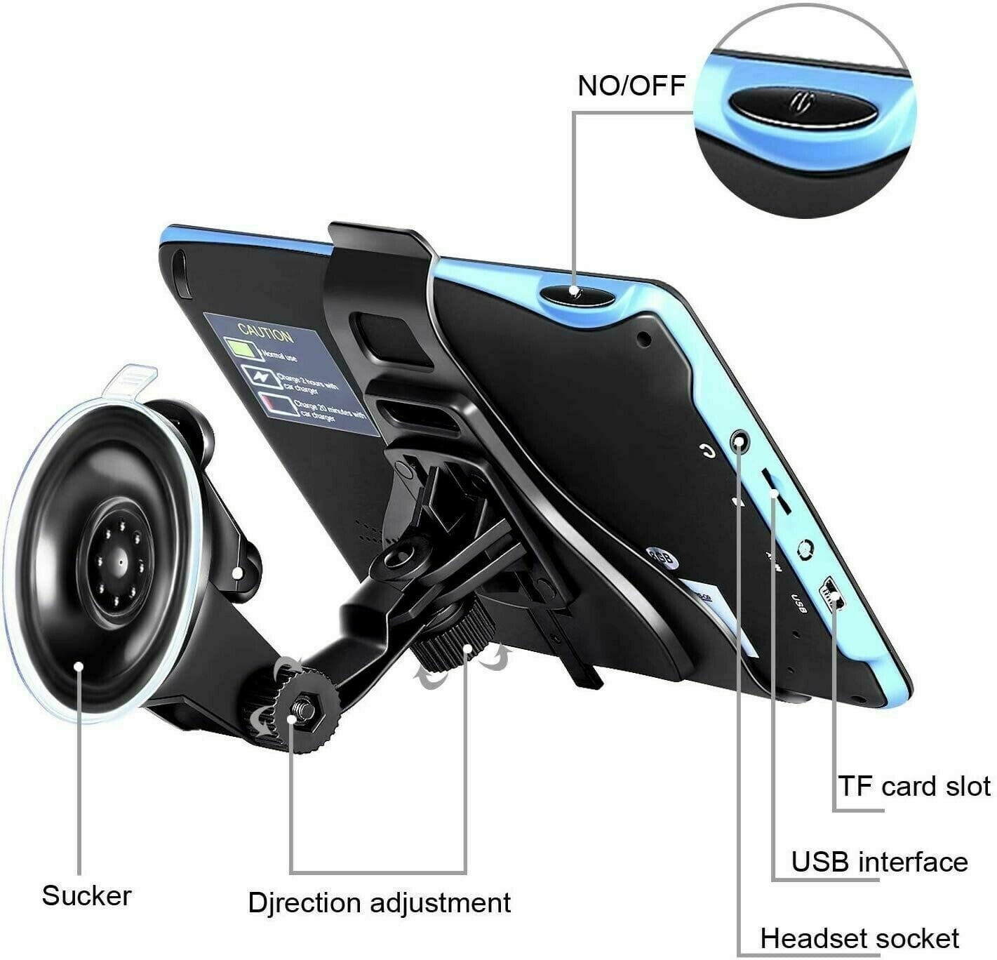 Sistema di Navigazione GPS da 7 Pollici – Guida Affidabile per Auto e Camion