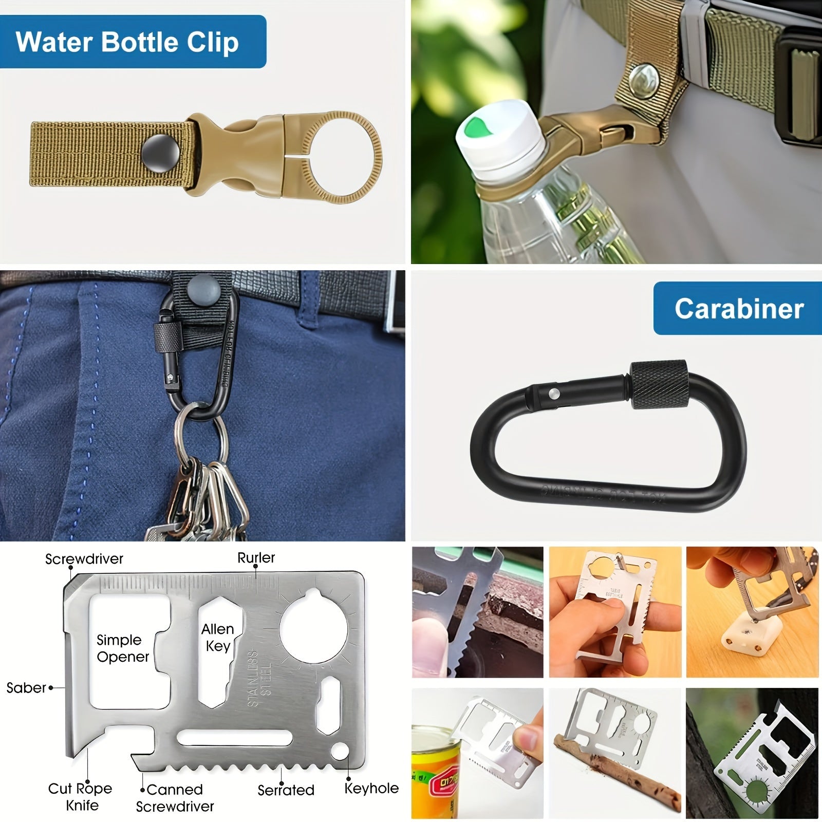 SurviveX Kit di Sopravvivenza Outdoor - Strumenti Essenziali per Avventure e Situazioni di Emergenza