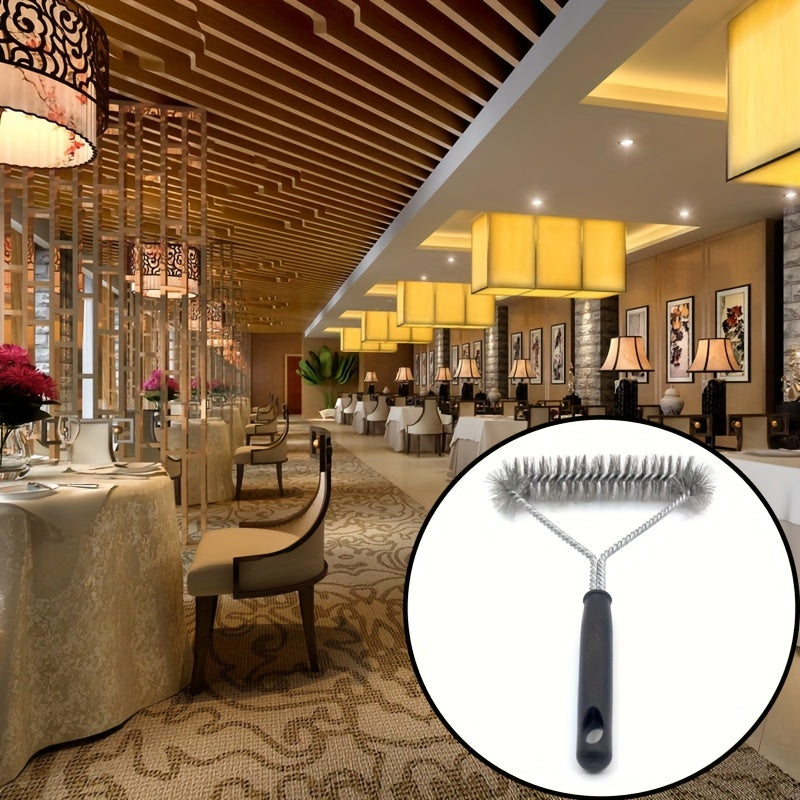 Spazzola BBQ a Forma di Y con Manico Lungo – Spazzola di Pulizia in Acciaio Inossidabile per una Pulizia Profonda della Griglia