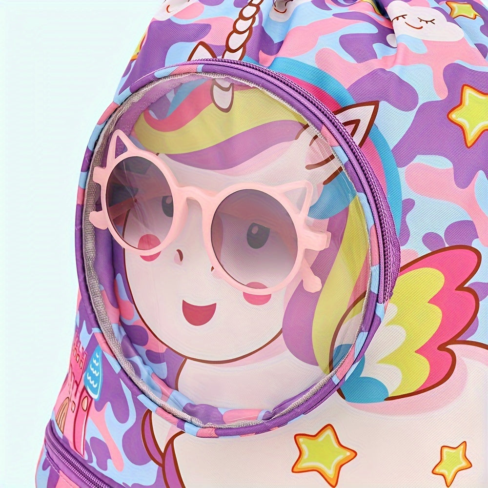 Borsa da Nuoto Cartoon con Separazione Asciutto/Bagnato – Borsa Elegante e Portatile per Bambini e Adulti