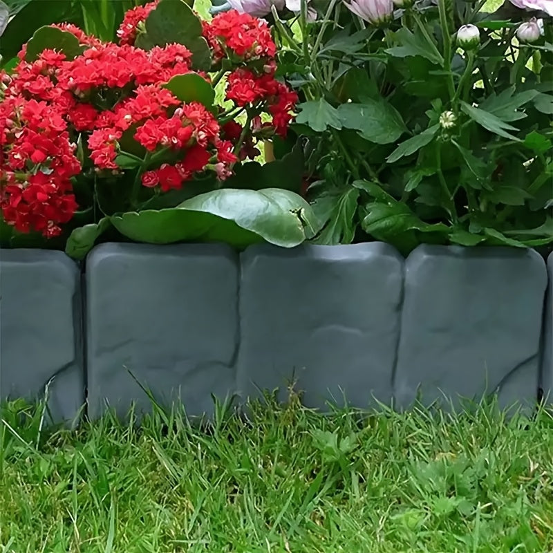 Set di Bordure da Giardino in Stile Pietra – Pratico e Decorativo