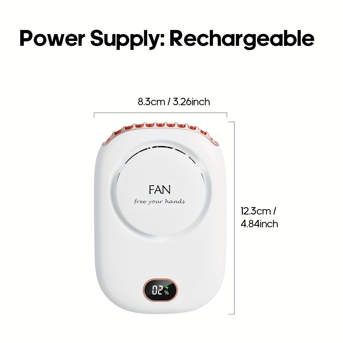Ventilatore Mini da Collo Ricaricabile USB – Leggero con Velocità Regolabili