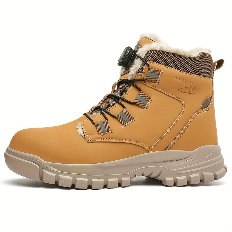 Stivali da Lavoro Sicuri per Uomini con Punta in Acciaio e Fleece – Resistente e Antipunctura