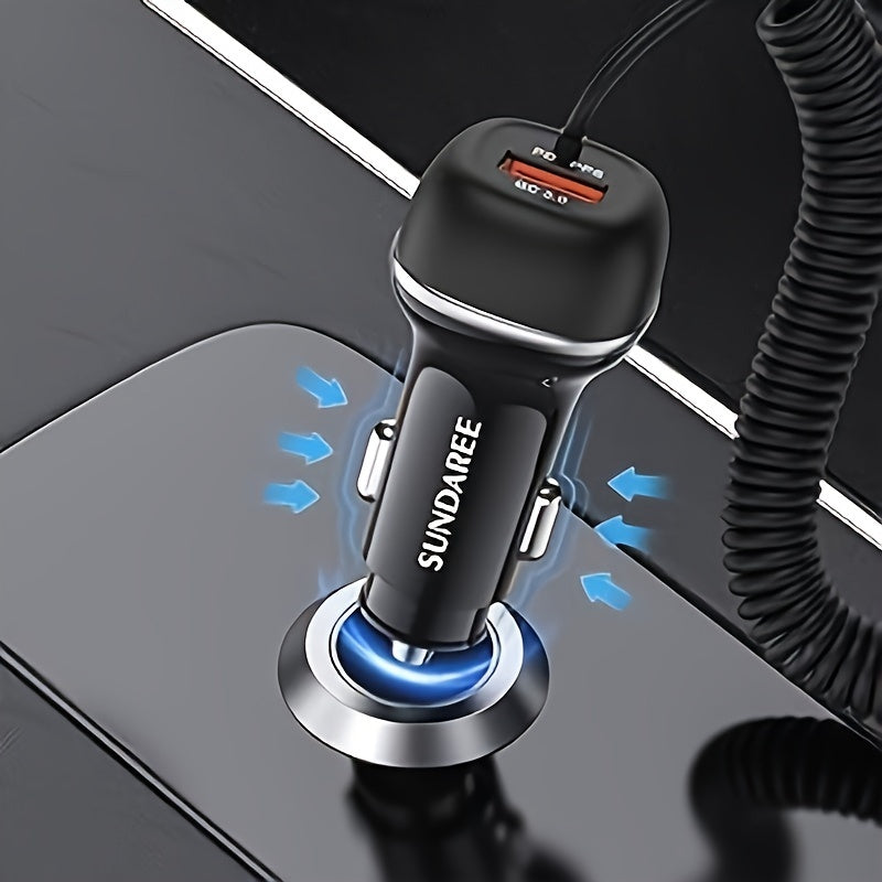 Caricabatterie per auto USB-C 51W a ricarica rapida – Per ricaricare rapidamente più dispositivi