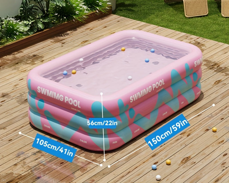 Piscina Gonfiabile Allegra per il Giardino – PVC Durevole, Perfetta per Feste Estive e Divertimento Familiare