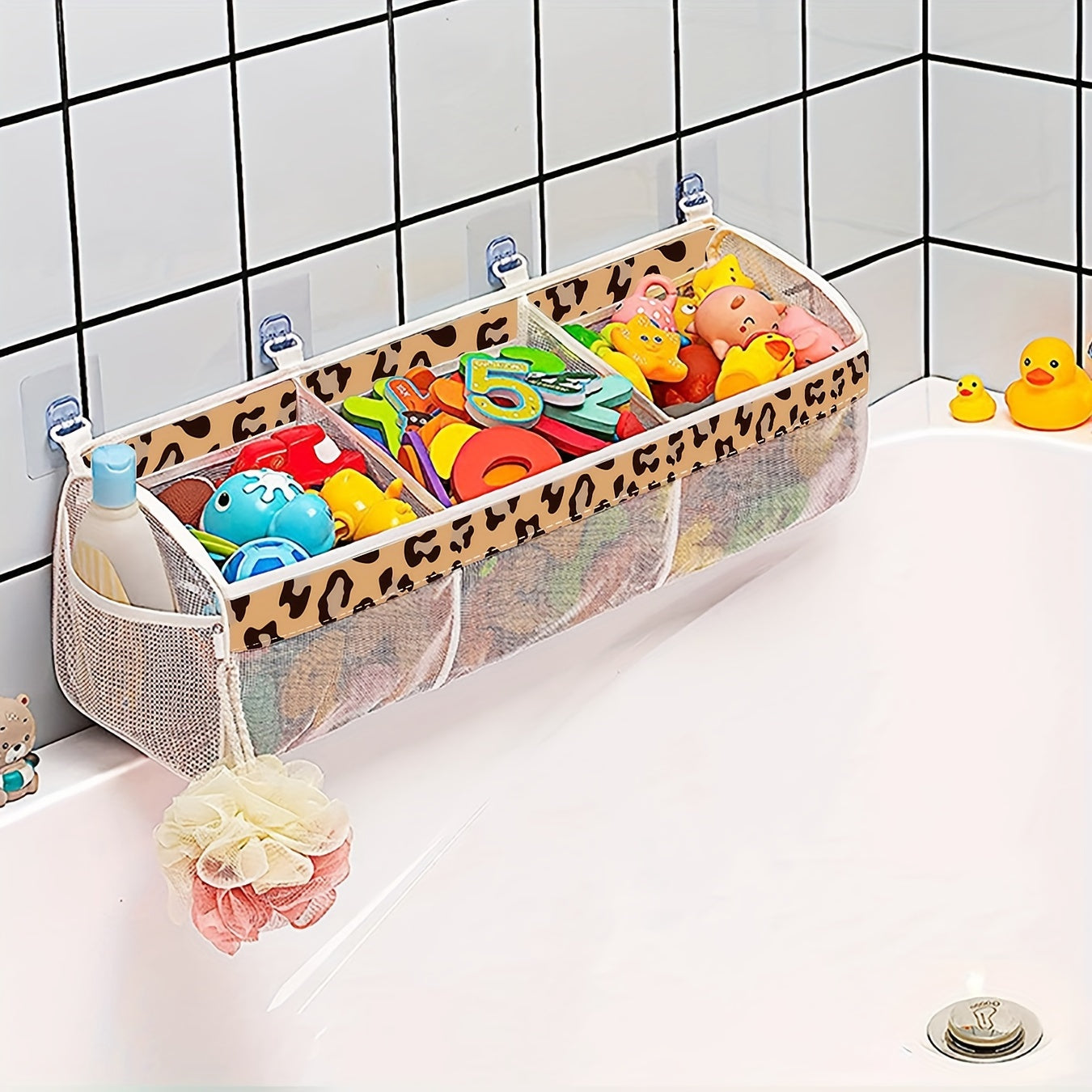 Organizzatore di giocattoli da bagno in rete - Perfetto per tenere tutto in ordine
